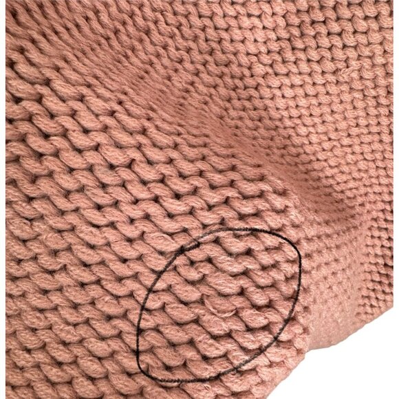 For Love And Lemons Knitz Crochet Sweater Dress chunky knit Dusty Pink Sz S - Picture 9 of 9